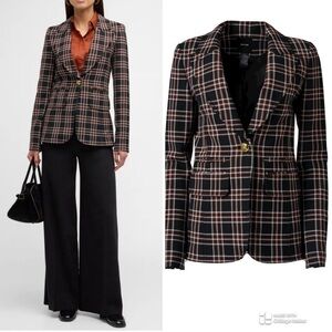 CURRENT SEASON Smythe "Hutton" stretch blazer in black plaid NWT